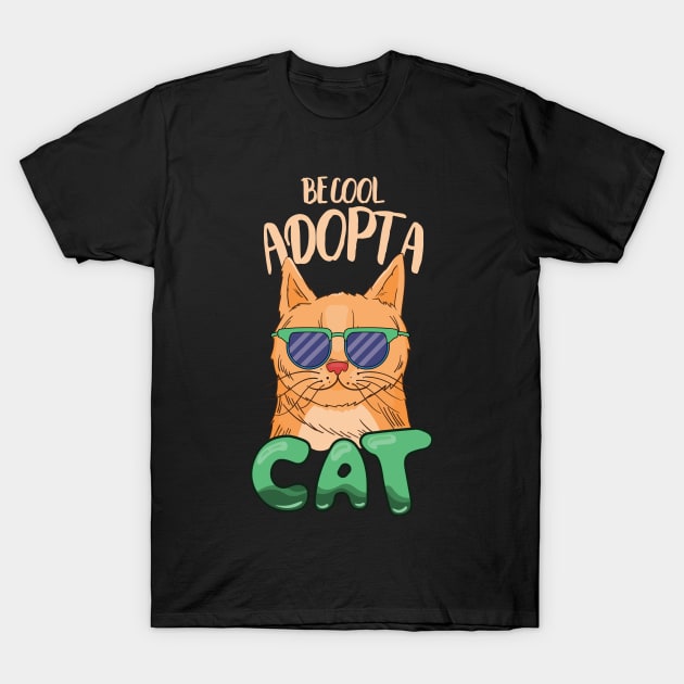 Cat Rescue & Adoption Cartoo n T-Shirt by USProudness